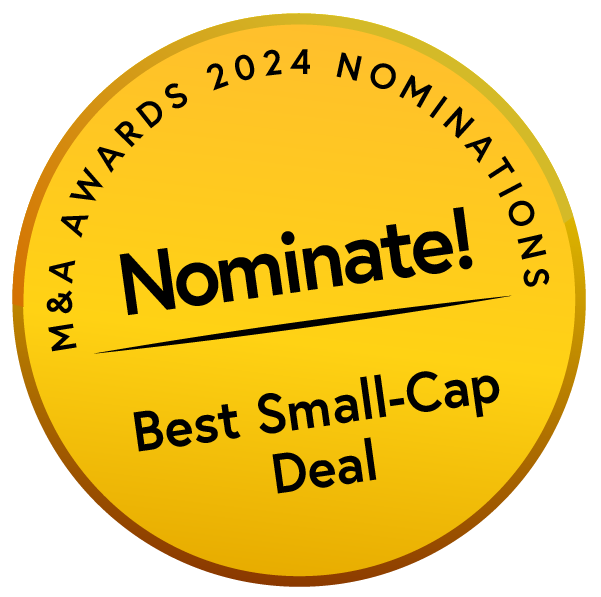 MenA Awards 2024 Buttons Nominate and Vote_Best Small-Cap Deal