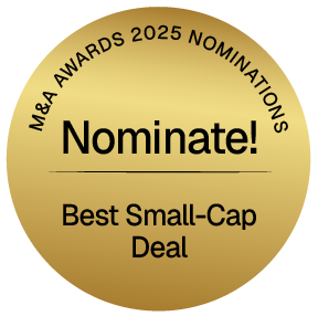 MenA Awards 2025 Buttons Nominate and Vote_Best Small-Cap Deal